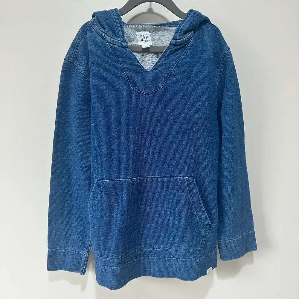 GAP Kids 100% Cotton Denim Pullover, Sz M